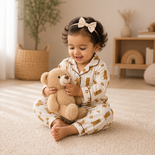 Llama Luck Kids Unisex Collar Night Suit
