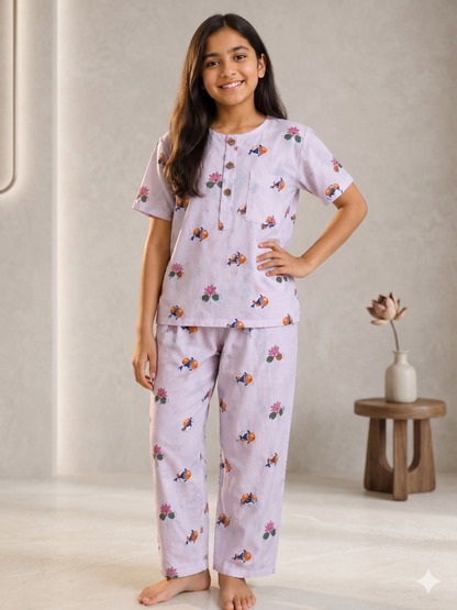 Lotus Aura Kids Unisex Night Suit