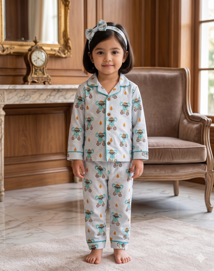 Koala Ride Kids Unisex Collar Night Suit