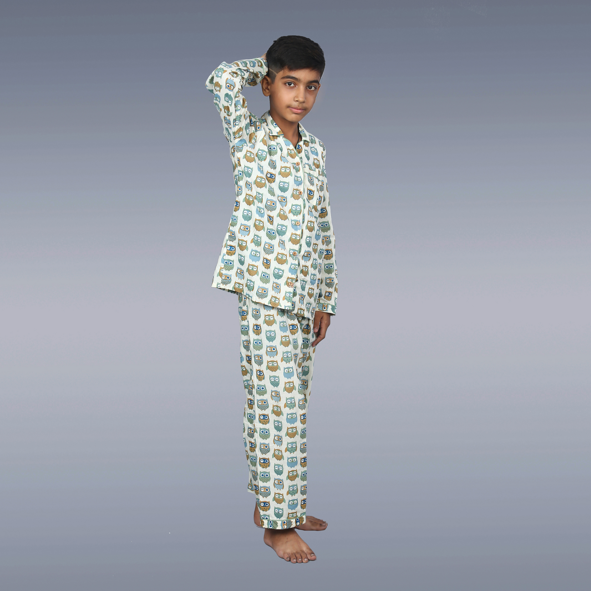 Hooting Forest Friends Kids Unisex Night Suit Set