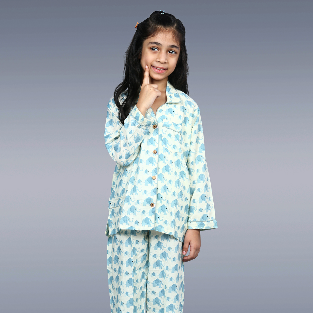 Ocean Parade Elephant Kids Unisex Night Suit Set