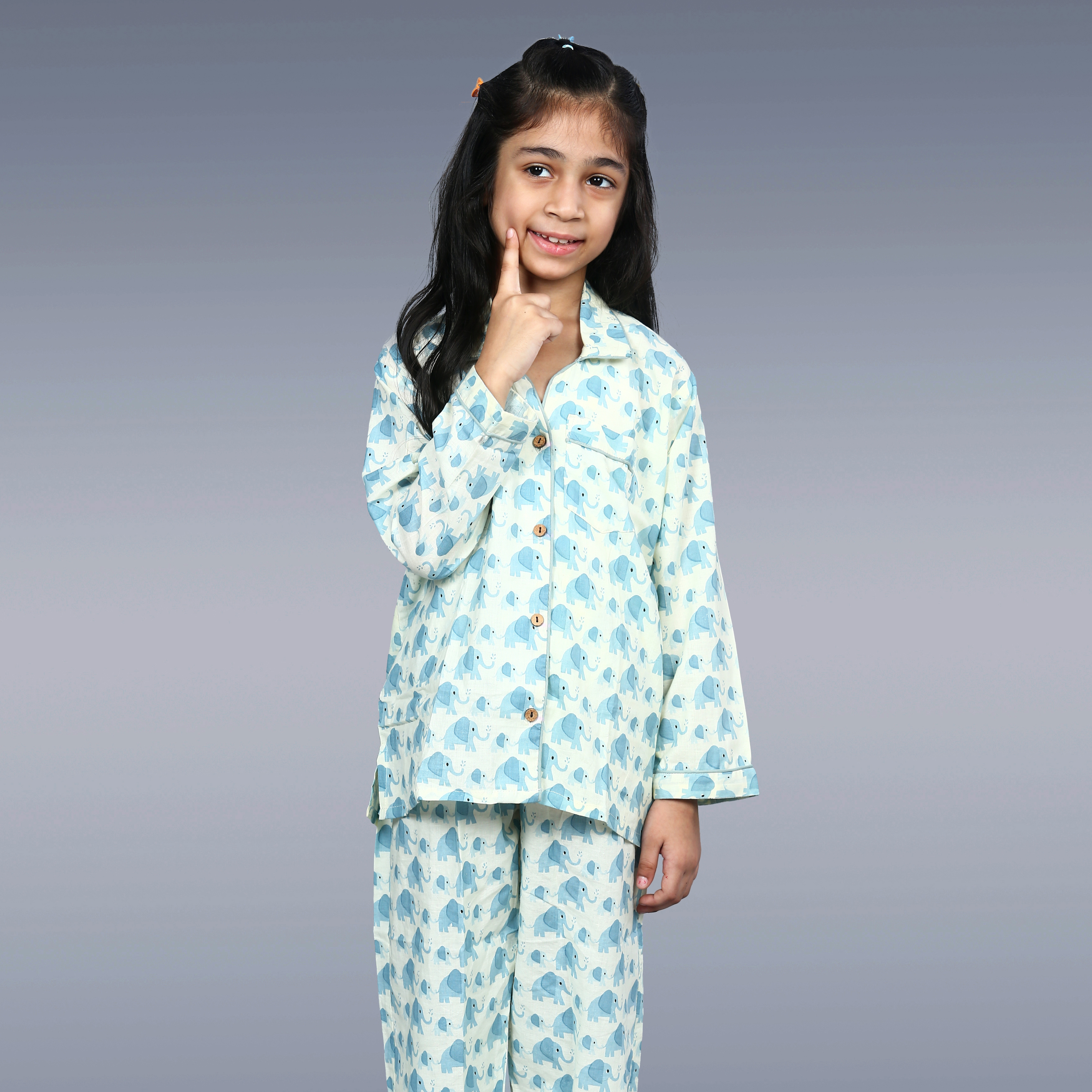 Ocean Parade Elephant Kids Unisex Night Suit Set