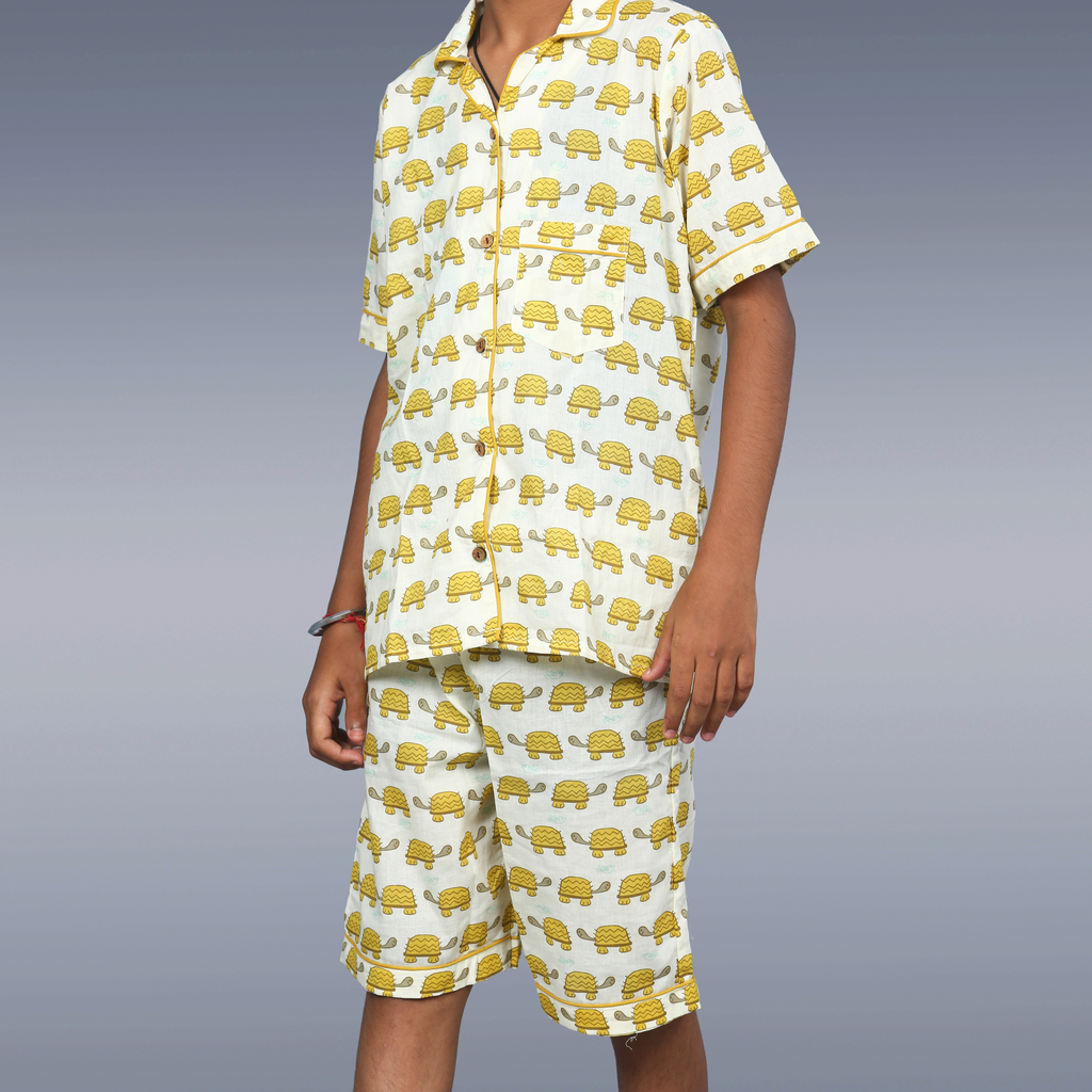 Turtle Tumbles Kids Unisex Night Suit Set