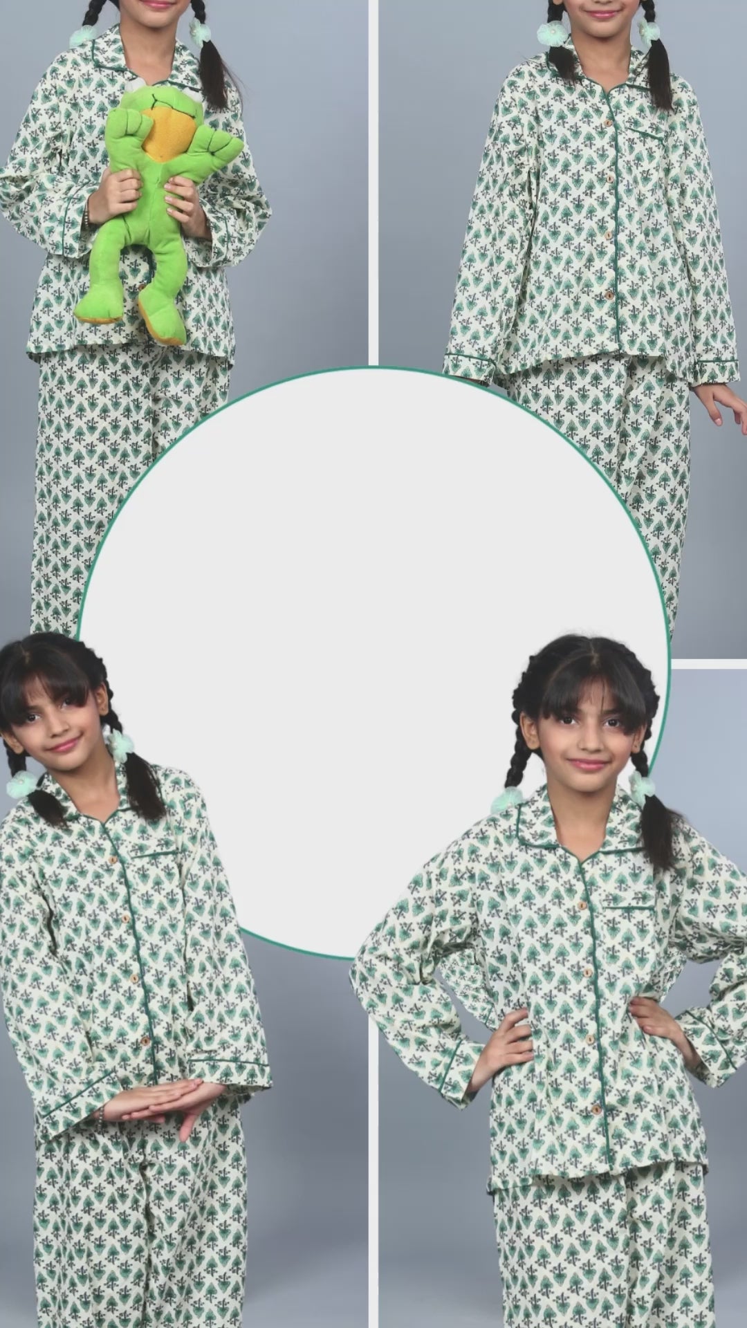 Leafy Greens Kids Unisex Night Suit Set