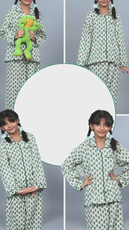 Leafy Greens Kids Unisex Night Suit Set